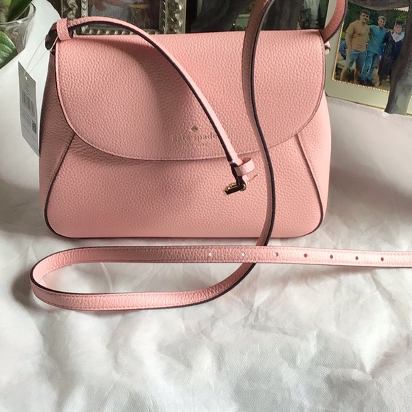 NEW WITH TAGS Kate Spade Pebbled Leather Pink Handbag/Crossbody - Picture 5 of 7